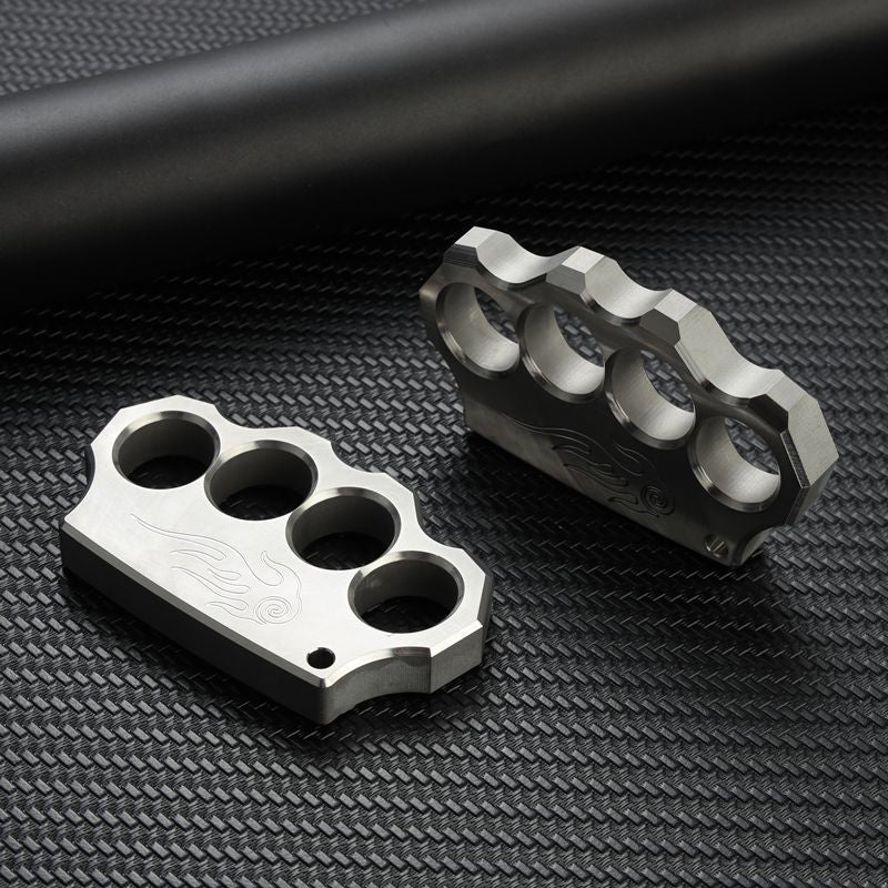 Fine Steel Solid Knuckle Duster Finger Buckle Self-defense Broken Window EDC Tool Boxing Training Combat Gear - Image 5