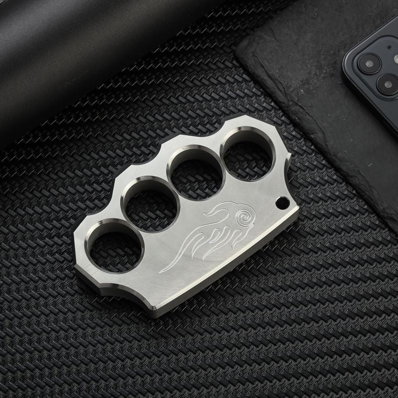 Fine Steel Solid Knuckle Duster Finger Buckle Self-defense Broken Window EDC Tool Boxing Training Combat Gear - Image 7