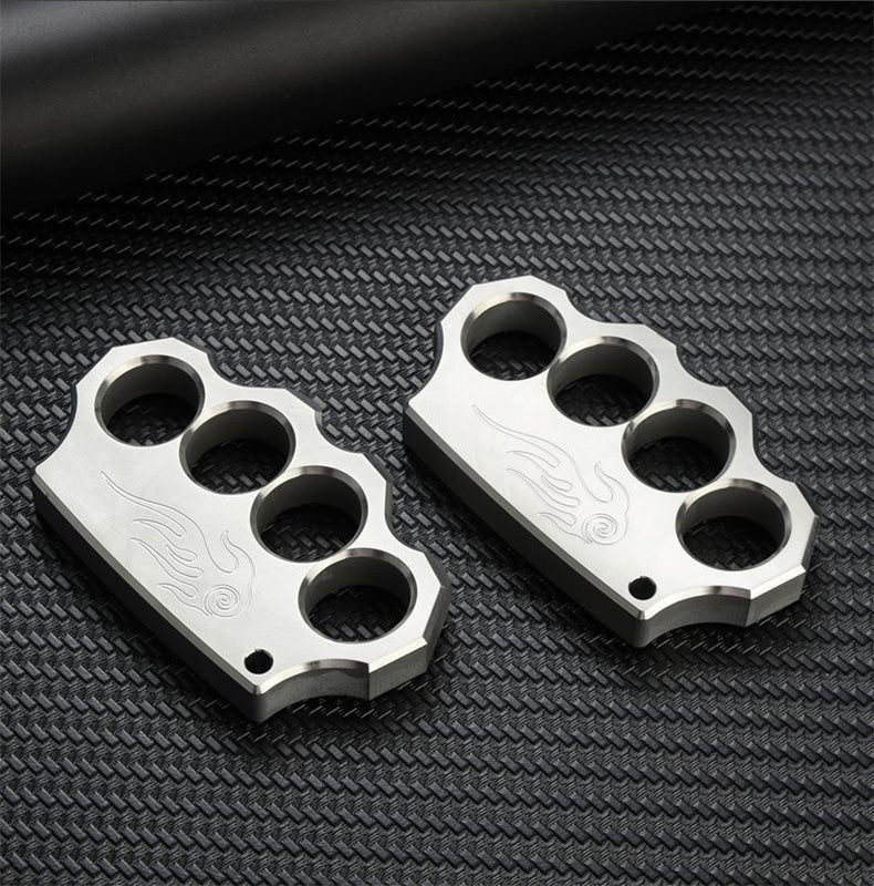 Fine Steel Solid Knuckle Duster Finger Buckle Self-defense Broken Window EDC Tool Boxing Training Combat Gear - Image 8