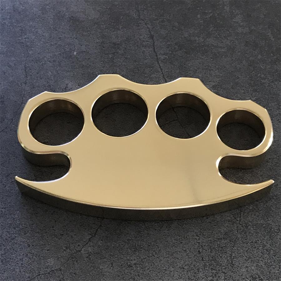 Finely Polished Brass Knuckle Duster Self-defense EDC Tool - Image 11