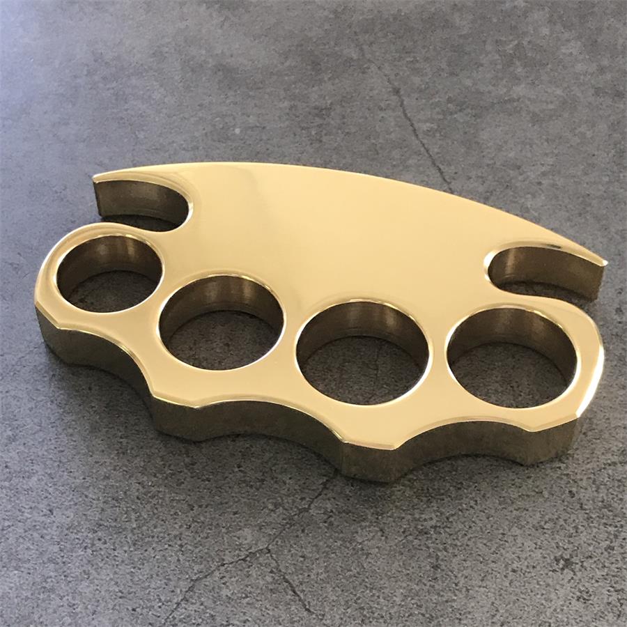 Finely Polished Brass Knuckle Duster Self-defense EDC Tool - Image 12