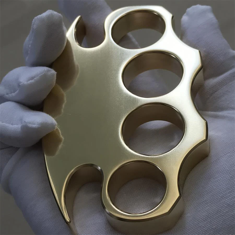 Finely Polished Brass Knuckle Duster Self-defense EDC Tool - Image 2