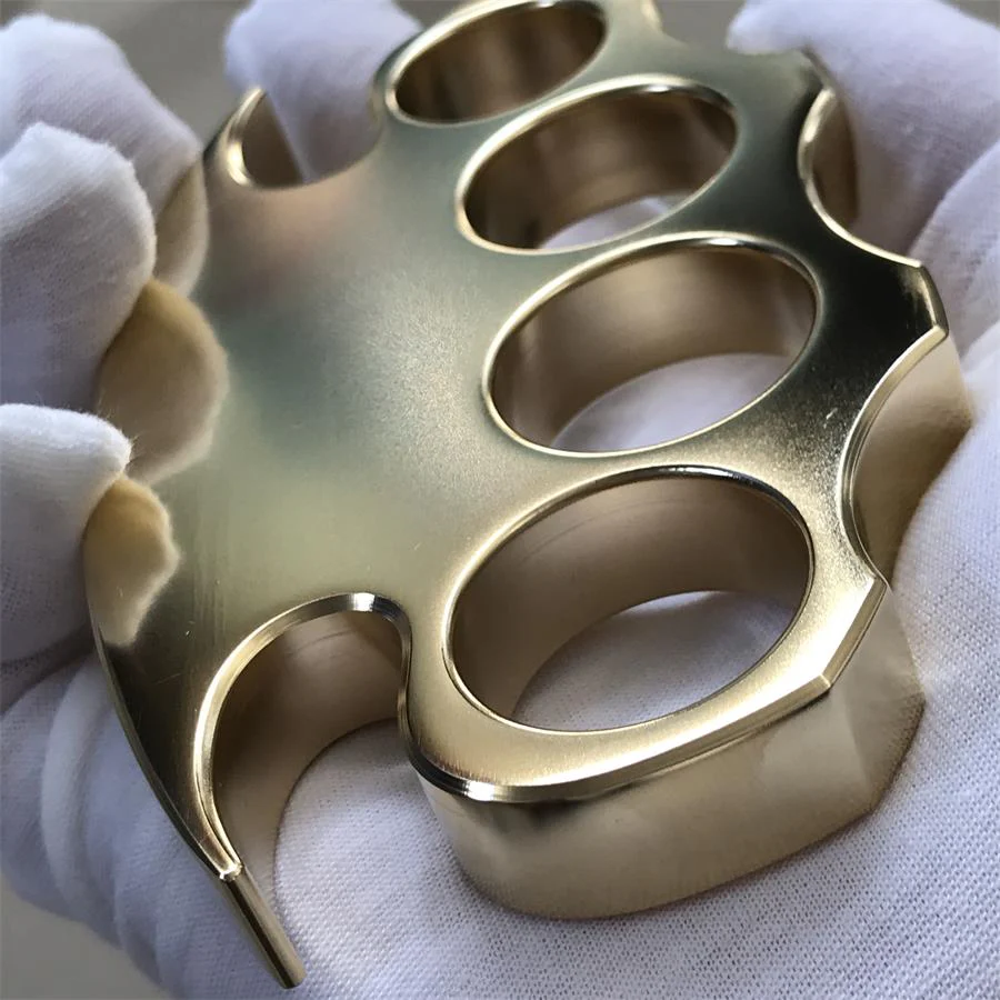 Finely Polished Brass Knuckle Duster Self-defense EDC Tool - Image 3