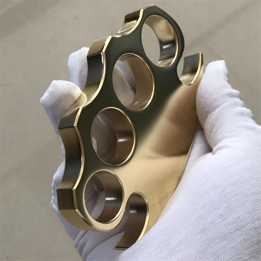 Finely Polished Brass Knuckle Duster Self-defense EDC Tool - Image 4