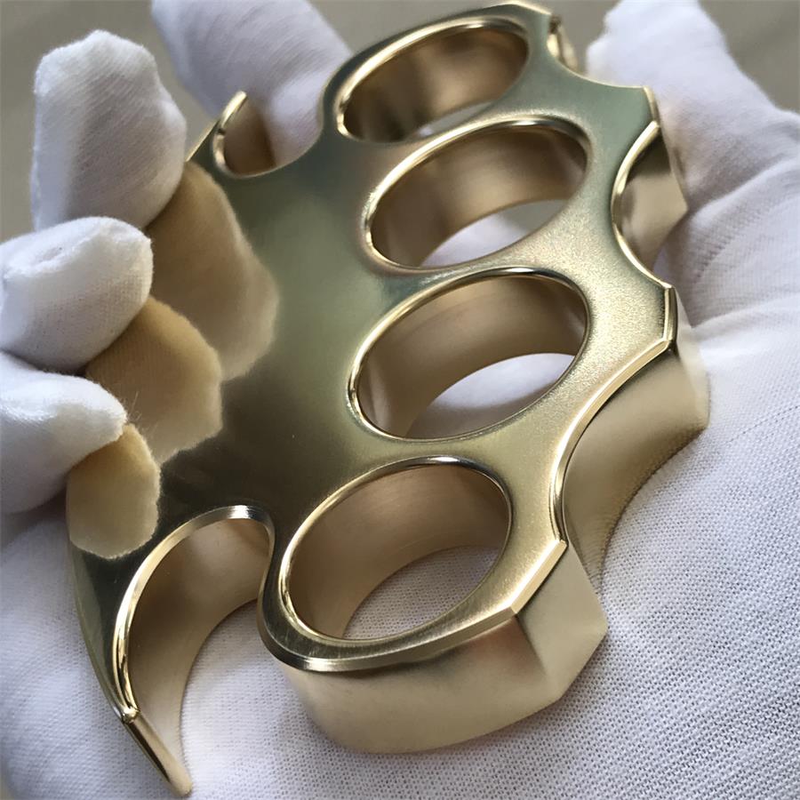 Finely Polished Brass Knuckle Duster Self-defense EDC Tool - Image 7