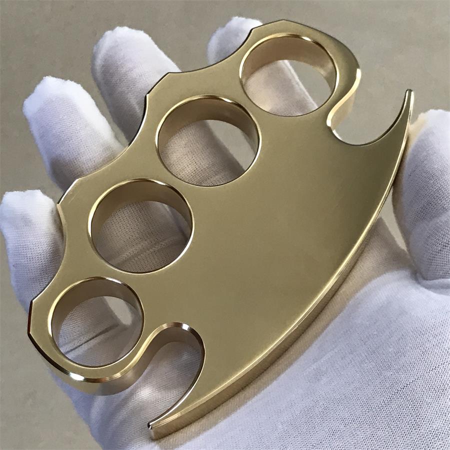 Finely Polished Brass Knuckle Duster Self-defense EDC Tool - Image 9