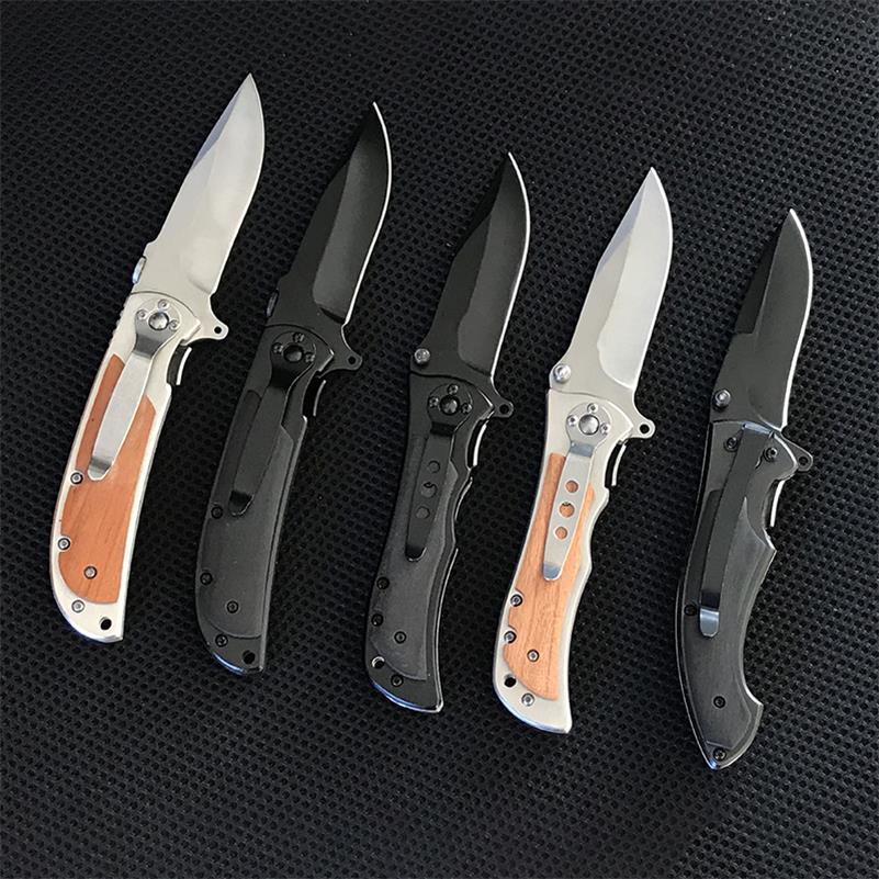 Folding Knife 339 338 337 Wooden Handle Portable Self-defense Pocket Knives - Image 5