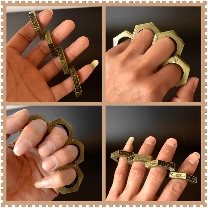 Folding Knuckle Duster Portable Training Self-defense EDC Tool - Image 4