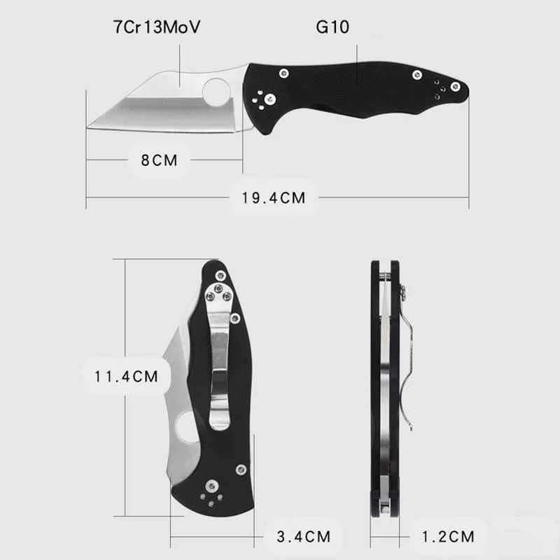 G10 Handle Tactical Folding Knife  Pocket Knives EDC Tool - Image 4