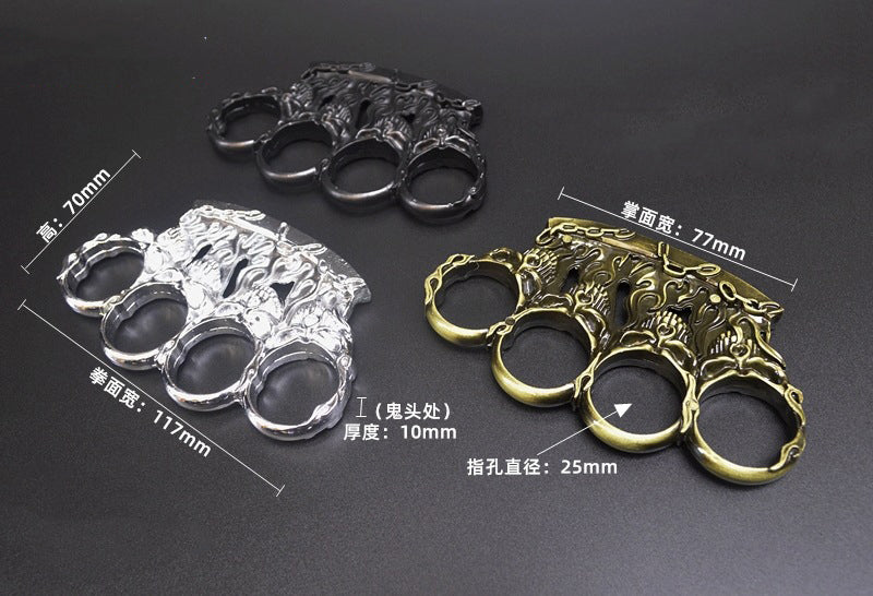 Ghost Fire Style Knuckle Duster Four Fingers Tiger Fist Ring Hand Buckle Outdoor Defense Gloves Combat Broken Window EDC Tools - Image 2