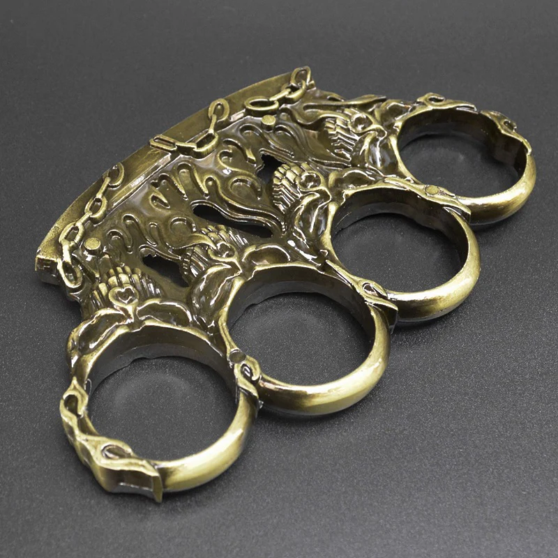 Ghost Fire Style Knuckle Duster Four Fingers Tiger Fist Ring Hand Buckle Outdoor Defense Gloves Combat Broken Window EDC Tools - Image 8