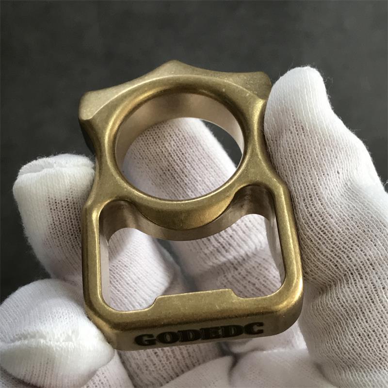 GODEDC Brass Knuckle Duster Bottle Opening EDC Tools - Image 4