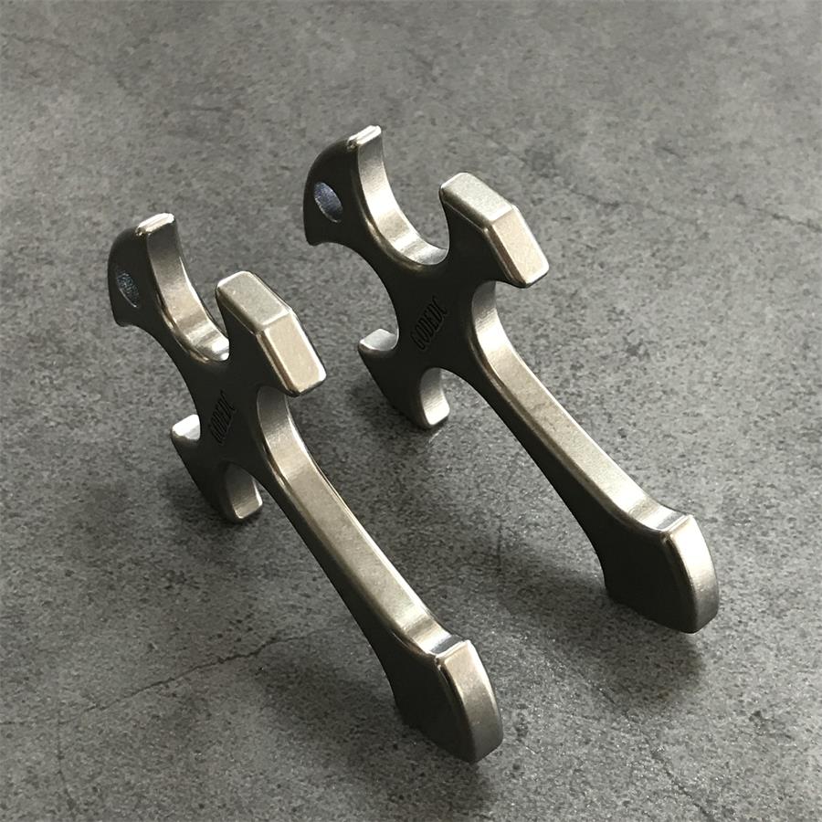 GODEDC Titanium Cross Knuckle Self Defense Necklace Decoration - Image 6