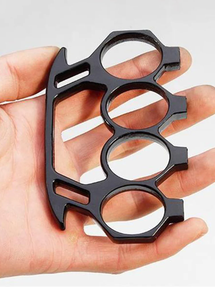 Outdoor Multicolor Knuckles Duster Fitness Metal Self-defense Boxing with Training Defensive Combat Broken Window Protective Gear - Image 11