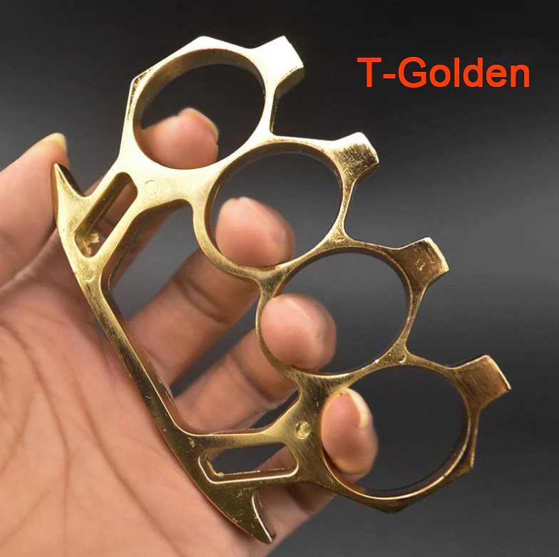 Outdoor Multicolor Knuckles Duster Fitness Metal Self-defense Boxing with Training Defensive Combat Broken Window Protective Gear - Image 3