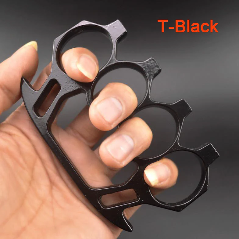 Outdoor Multicolor Knuckles Duster Fitness Metal Self-defense Boxing with Training Defensive Combat Broken Window Protective Gear - Image 5