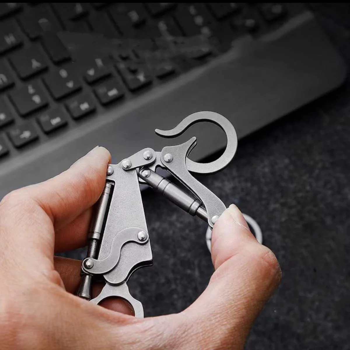 High Rebound Fun Pocket Knife Keychain Self-defense EDC Tool - Image 4