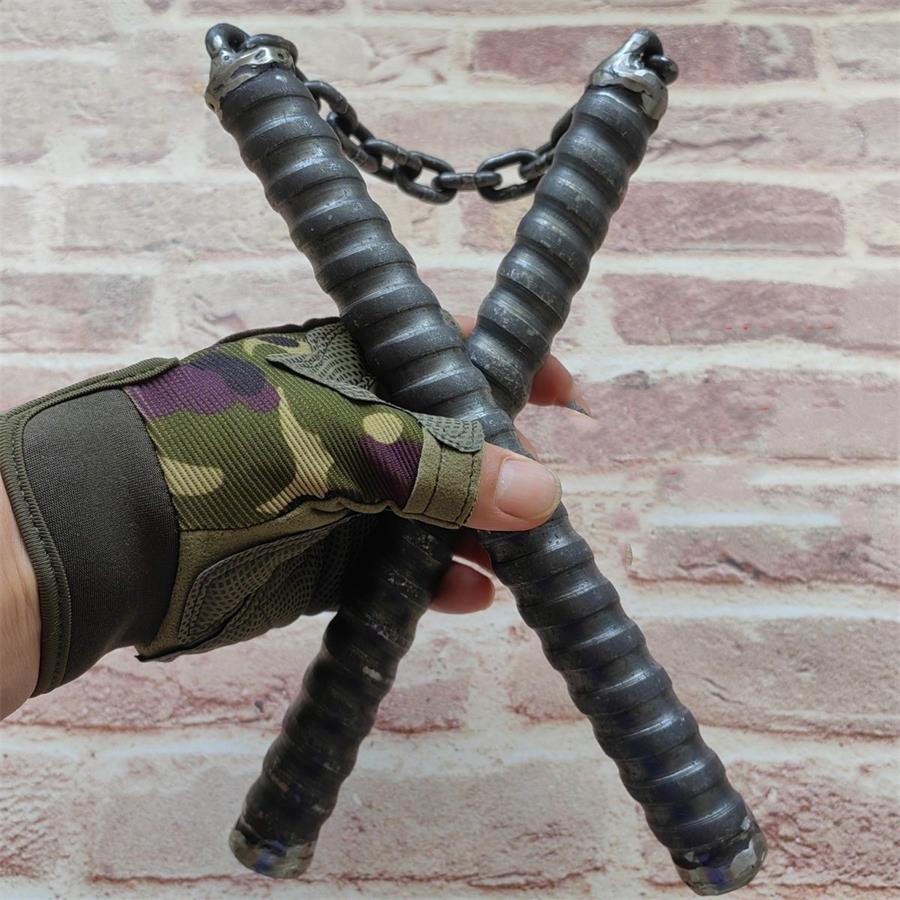 Hollow High Speed Steel Threaded Non-slip Defense Stick - Image 2