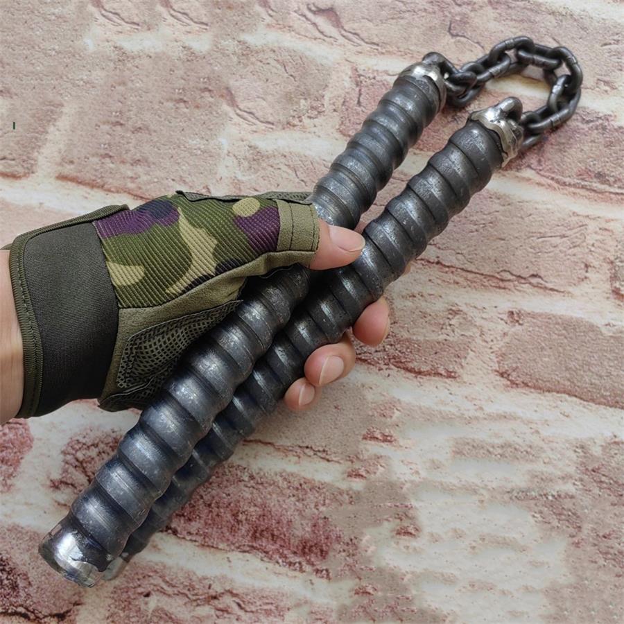 Hollow High Speed Steel Threaded Non-slip Defense Stick - Image 5