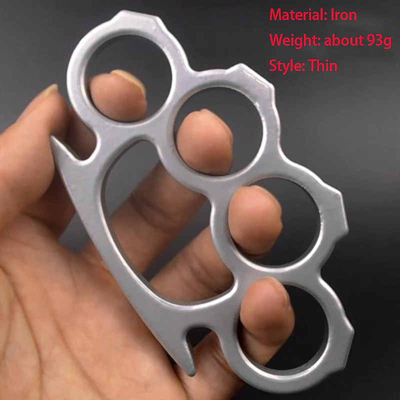 Iron Knuckle Duster Four Finger Boxing Training Outdoor Safety Defense Window Breaker Pocket EDC Tool Portable Combat Protector - Image 10