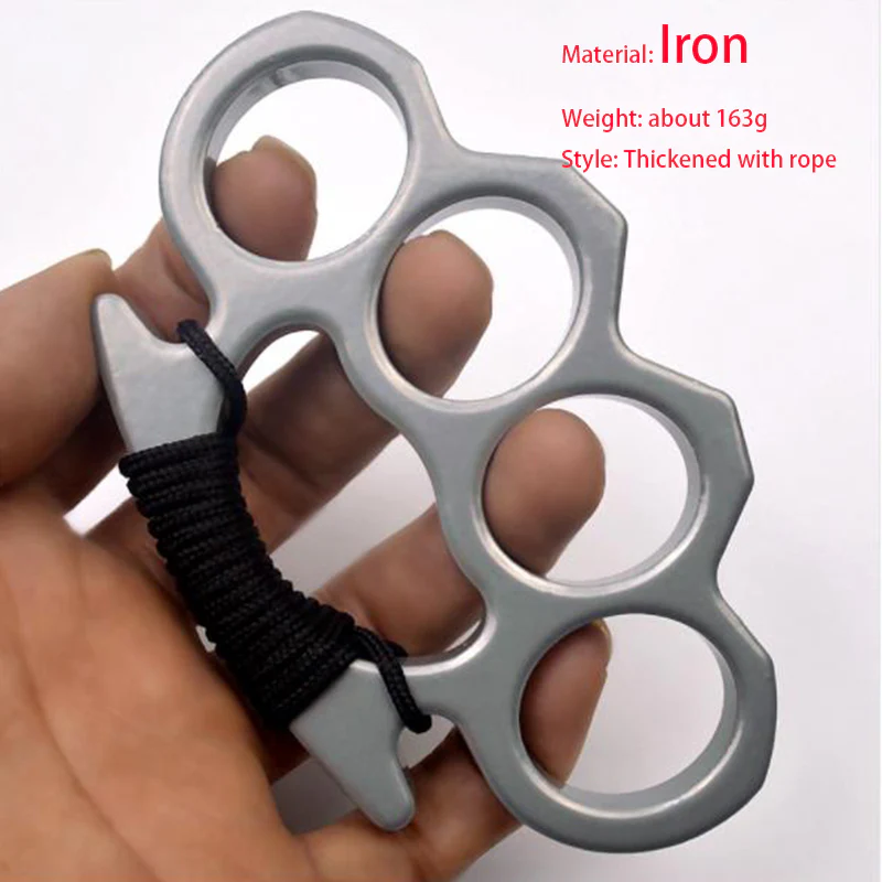 Iron Knuckle Duster Four Finger Boxing Training Outdoor Safety Defense Window Breaker Pocket EDC Tool Portable Combat Protector - Image 12