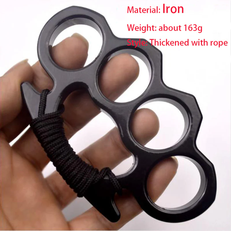Iron Knuckle Duster Four Finger Boxing Training Outdoor Safety Defense Window Breaker Pocket EDC Tool Portable Combat Protector - Image 14