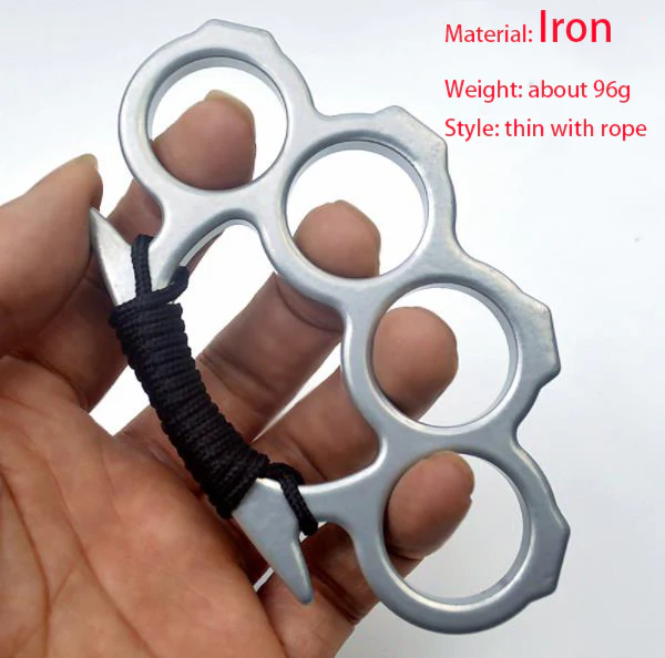Iron Knuckle Duster Four Finger Boxing Training Outdoor Safety Defense Window Breaker Pocket EDC Tool Portable Combat Protector - Image 4