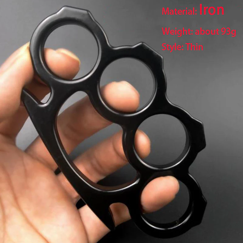 Iron Knuckle Duster Four Finger Boxing Training Outdoor Safety Defense Window Breaker Pocket EDC Tool Portable Combat Protector - Image 5
