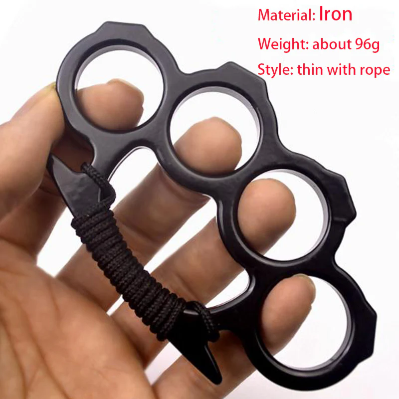 Iron Knuckle Duster Four Finger Boxing Training Outdoor Safety Defense Window Breaker Pocket EDC Tool Portable Combat Protector - Image 6