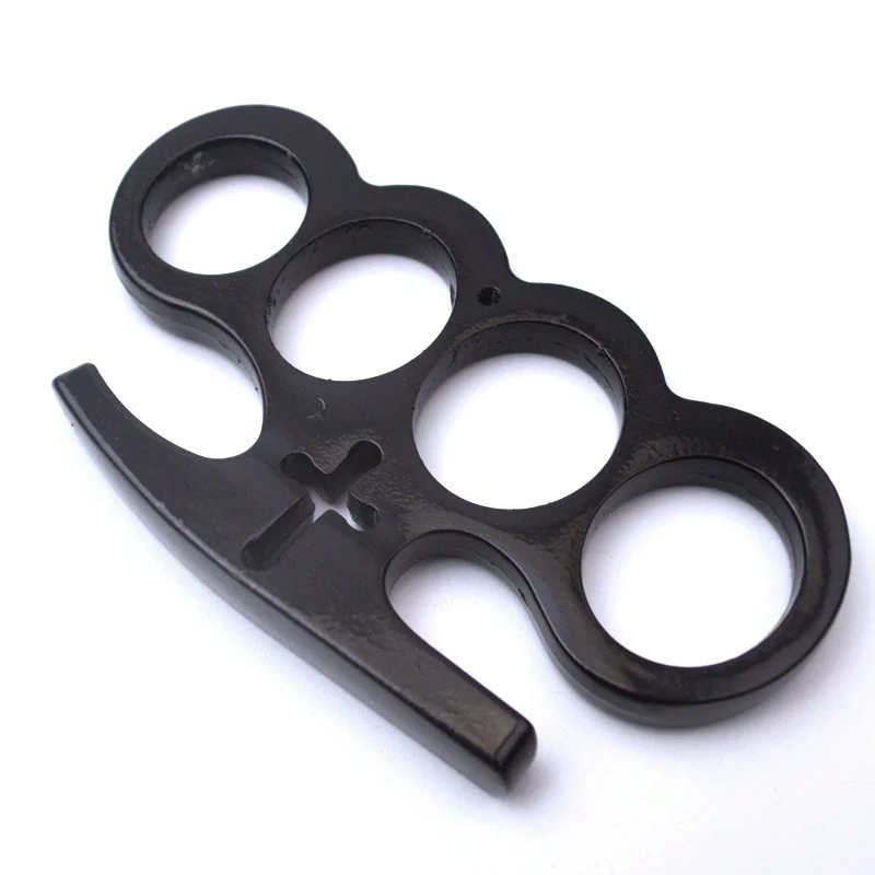 Brass Knuckles Duster Four-finger Ring Fist Buckle Cross Combat Outdoor Defense Four-finger Boxing Glove Hand Buckle EDC Pocket Tool - Image 7