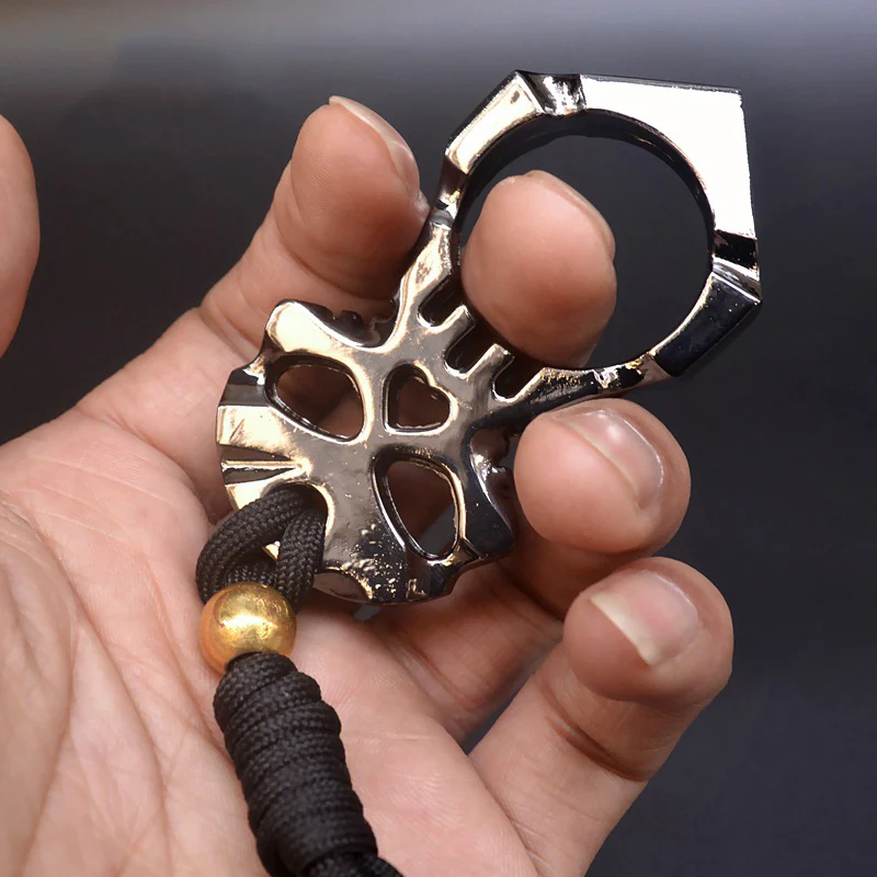 Knuckle Duster Buckle Hand Buckle Outdoor Broken Window Survival Single Finger Defense Combat Fist Buckle Key Buckle - Image 6