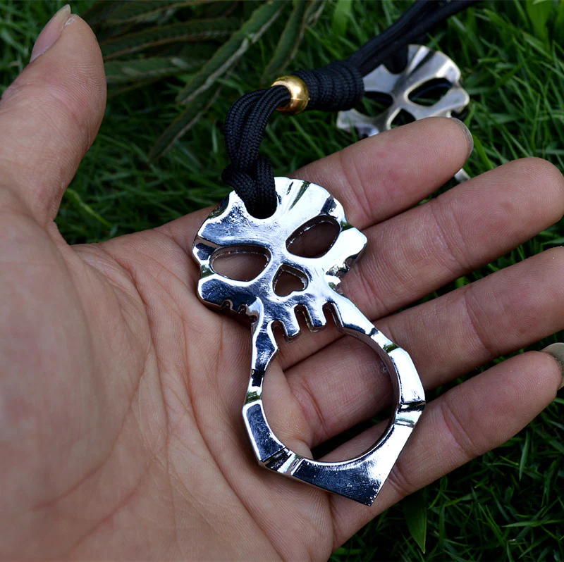 Knuckle Duster Buckle Hand Buckle Outdoor Broken Window Survival Single Finger Defense Combat Fist Buckle Key Buckle - Image 9