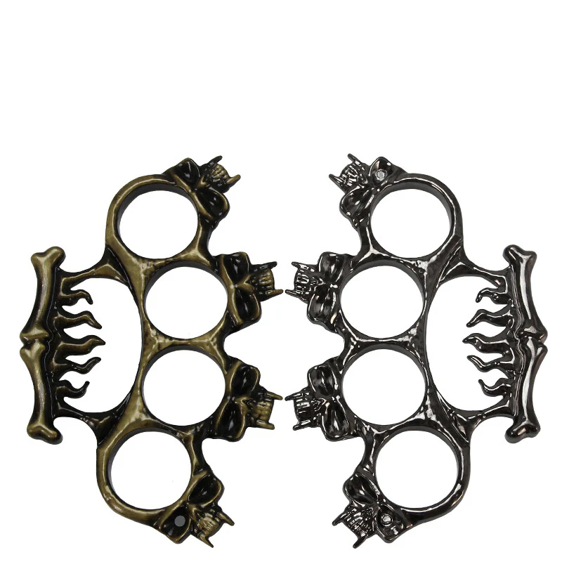 Knuckle Duster Defending Yourself Against Wolves Breaking Windows Fitness Boxing Finger Protection Combat Defense Tools - Image 2