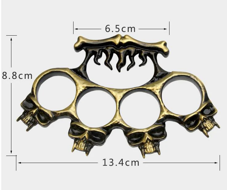 Knuckle Duster Defending Yourself Against Wolves Breaking Windows Fitness Boxing Finger Protection Combat Defense Tools - Image 4