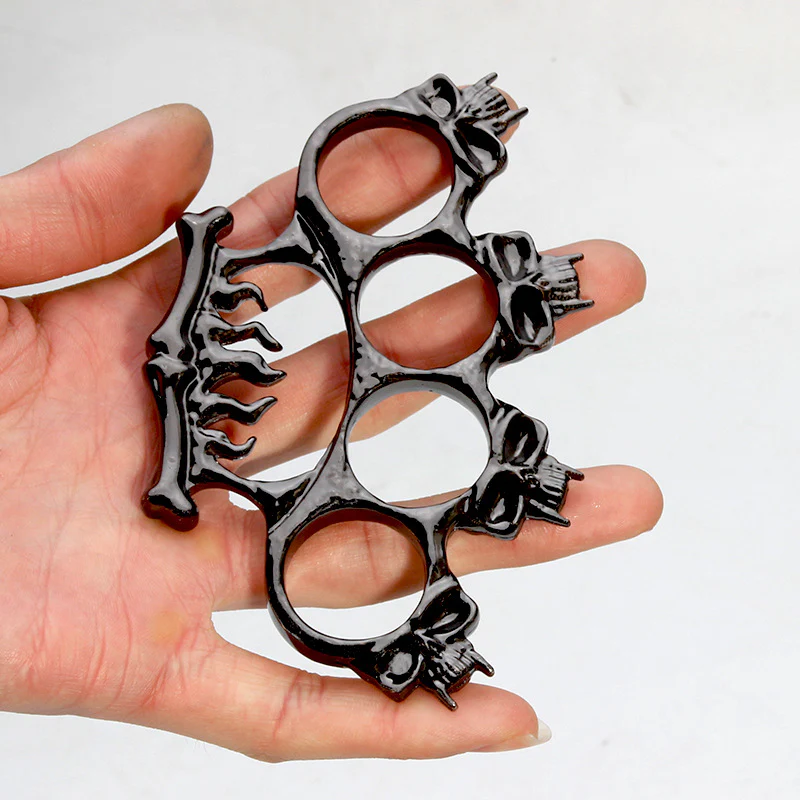 Knuckle Duster Defending Yourself Against Wolves Breaking Windows Fitness Boxing Finger Protection Combat Defense Tools - Image 6