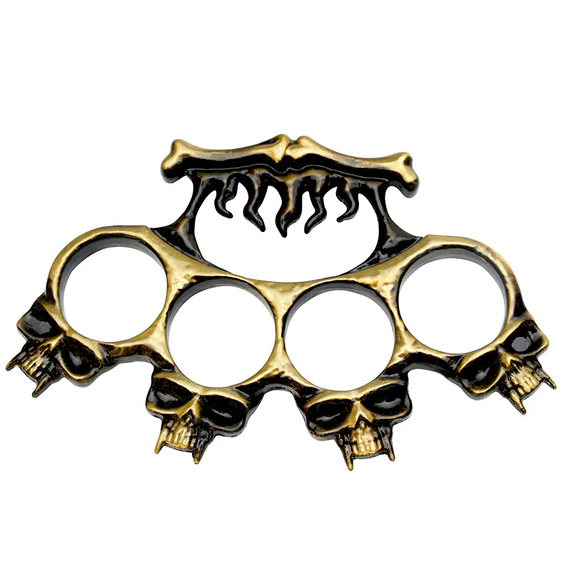 Knuckle Duster Defending Yourself Against Wolves Breaking Windows Fitness Boxing Finger Protection Combat Defense Tools - Image 7