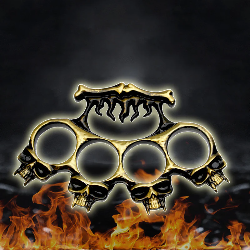 Knuckle Duster Defending Yourself Against Wolves Breaking Windows Fitness Boxing Finger Protection Combat Defense Tools - Image 8