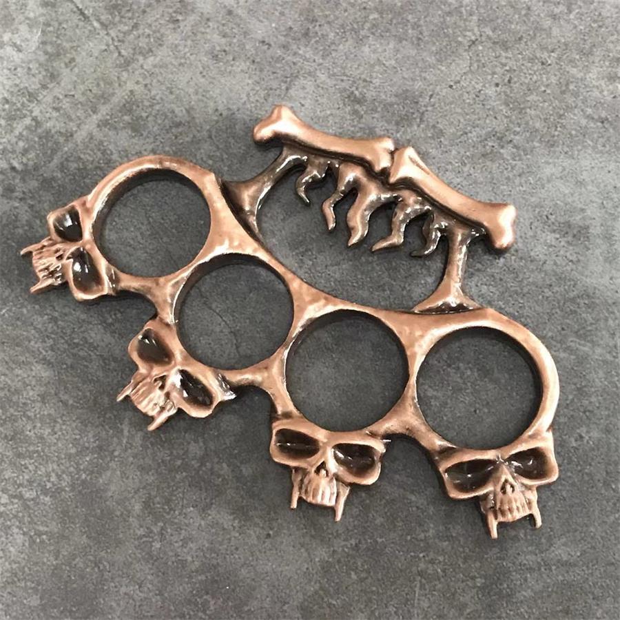Knuckle Duster Defending Yourself Against Wolves Breaking Windows Fitness Boxing Finger Protection Combat Defense Tools - Image 9