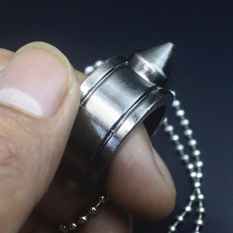 Knuckle duster defense ring ring broken window survival hammer one finger buckle safety life saving pendant pocket EDC tools - Image 10