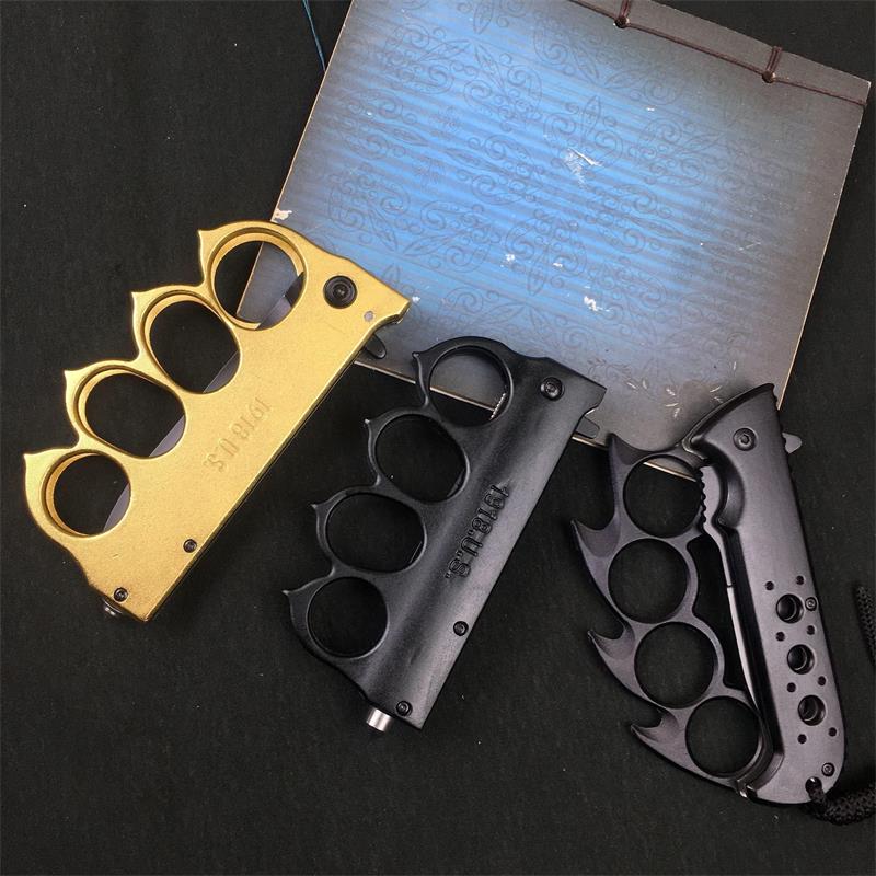 Knuckle Duster Folding Knife Outdoor  Self-defense Pocket Knives Window Breaking Tool - Image 7