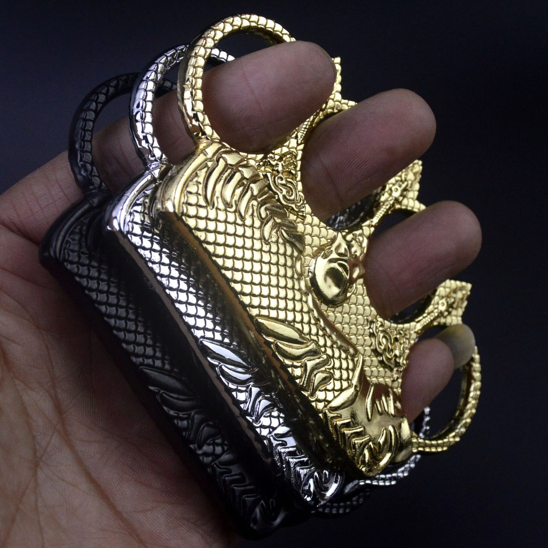 Knuckle Duster Sea King Hand Buckle Fist Buckle Protection Boxing Four Fingers Broken Window Combat Protective Gear EDC Tool - Image 2