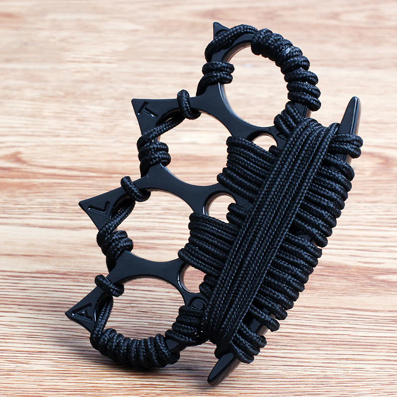 Knuckle Duster Umbrella Rope Four Finger Defense Outdoor Fitness Training Boxing Window Breaking Combat Protective Gear - Image 2