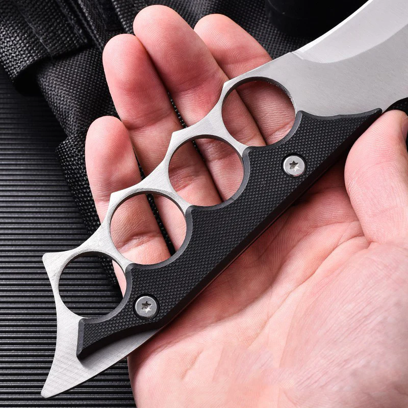 Knuckle Fixed blade Knife Outdoor Camping Survival Tactical Knives - Image 7