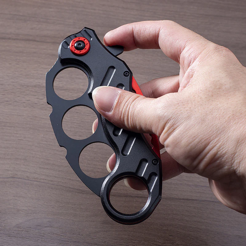 Knuckle Folding Knife Outdoor Camping Tactics Multi-functional Self-defense Boxing Sleeve Knives - Image 5