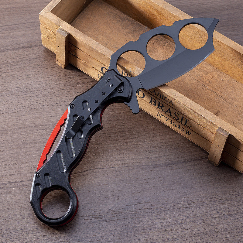 Knuckle Folding Knife Outdoor Camping Tactics Multi-functional Self-defense Boxing Sleeve Knives - Image 8