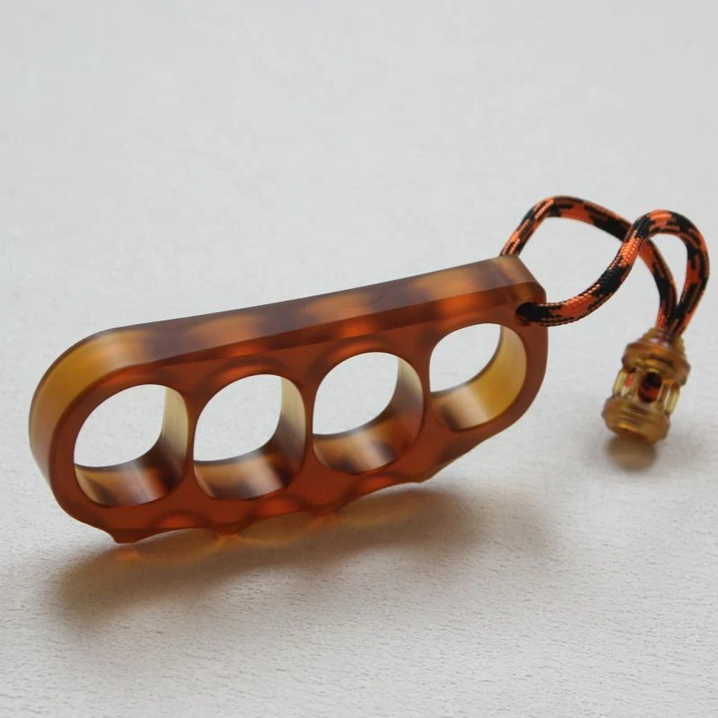 Large Amber Pea Knuckle Duster Defense Window Breaking EDC Tool - Image 4