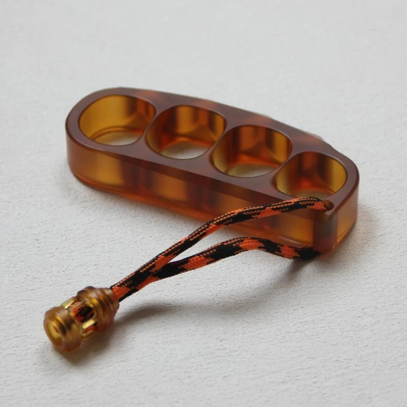 Large Amber Pea Knuckle Duster Defense Window Breaking EDC Tool - Image 5