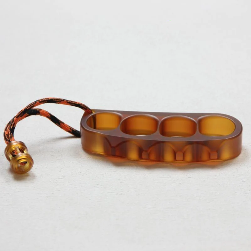 Large Amber Pea Knuckle Duster Defense Window Breaking EDC Tool - Image 6