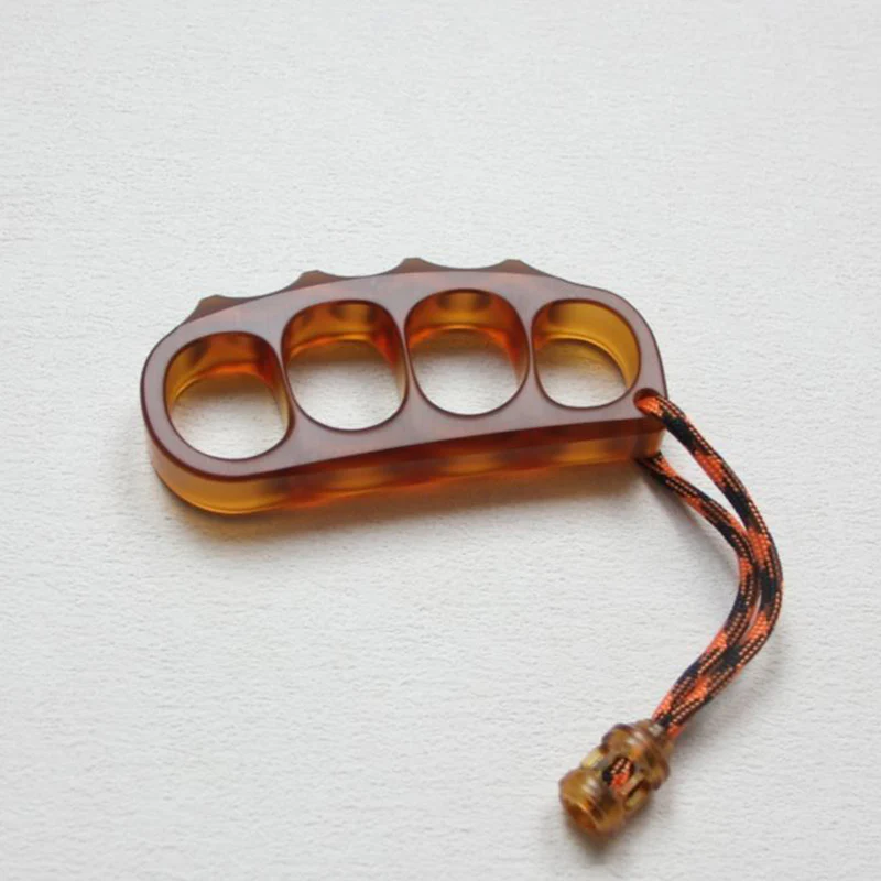 Large Amber Pea Knuckle Duster Defense Window Breaking EDC Tool - Image 7