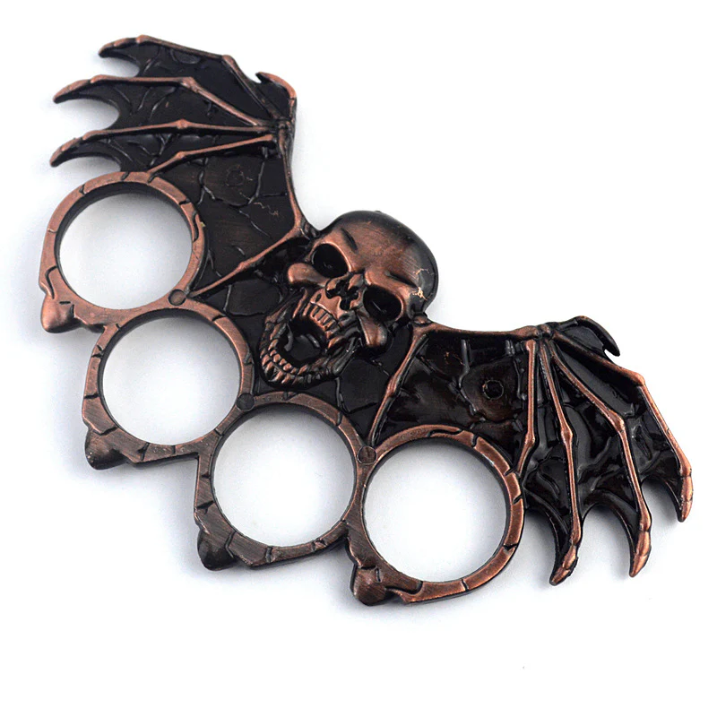Large Bat Knuckle Duster Four Fingers Tiger Fist Ring Hand Buckle Outdoor Defense Gloves Combat Broken Windows EDC Tools - Image 4